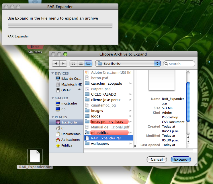 RAR Expander, el WinRar para MAC