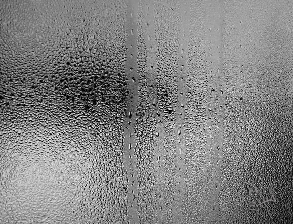 Text on Wet Sweaty Window