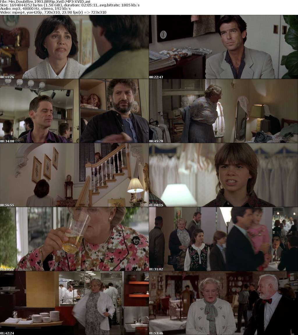 Mrs Doubtfire 1993 BRRip XviD MP3-XVID Mrs Doubtfire 1993 BRRip XviD MP3-XVID