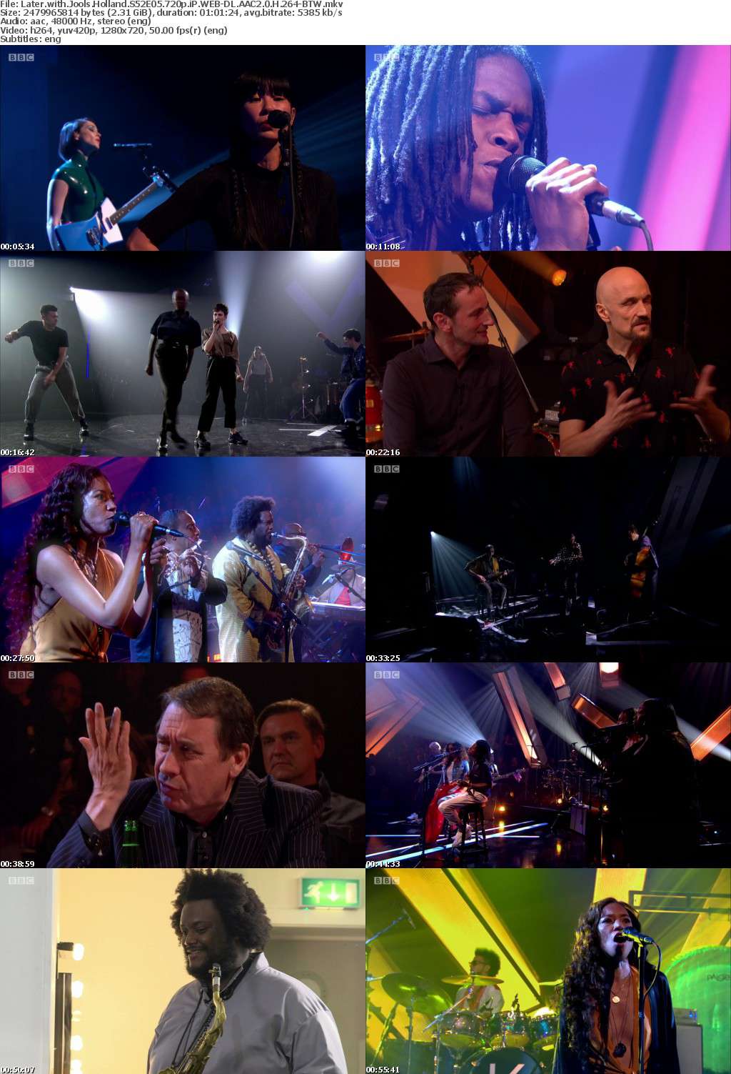 Later with Jools Holland S52E05 720p iP WEB-DL AAC2 0 H 264-BTW Later with Jools Holland S52E05 720p iP WEB-DL AAC2 0 H 264-BTW