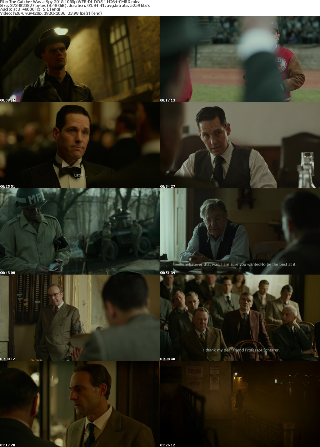 The Catcher Was a Spy 2018 1080p WEB-DL DD5 1 H264-CMRG The Catcher Was a Spy 2018 1080p WEB-DL DD5 1 H264-CMRG