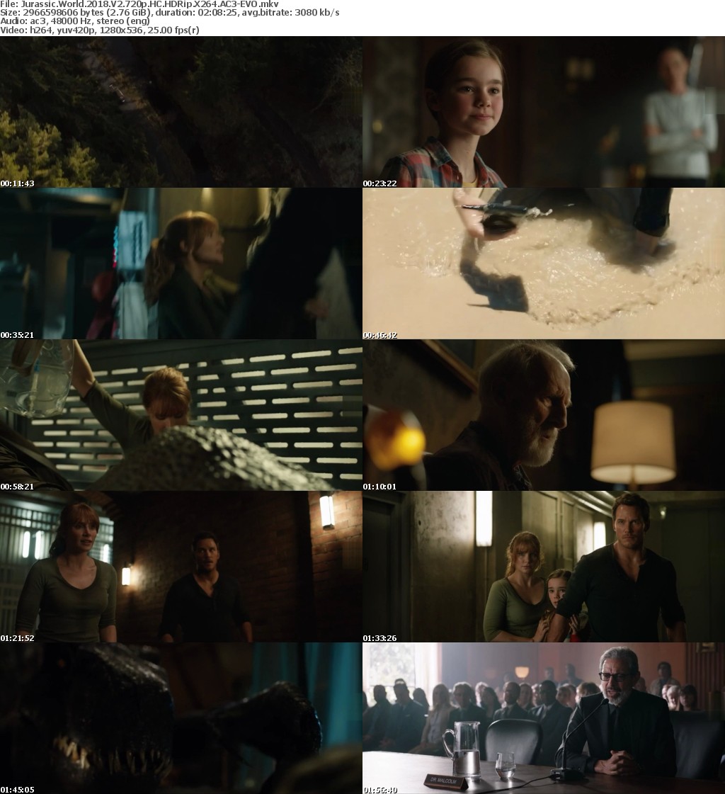 Jurassic World 2018 V2 720p HC HDRip X264 AC3-EVO Jurassic World 2018 V2 720p HC HDRip X264 AC3-EVO