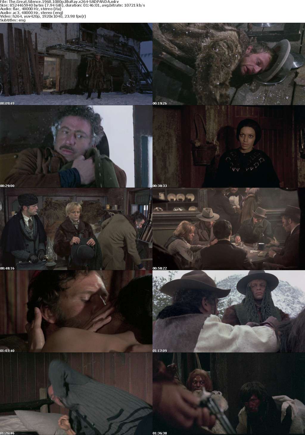 The Great Silence 1968 1080p BluRay x264-SADPANDA The Great Silence 1968 1080p BluRay x264-SADPANDA