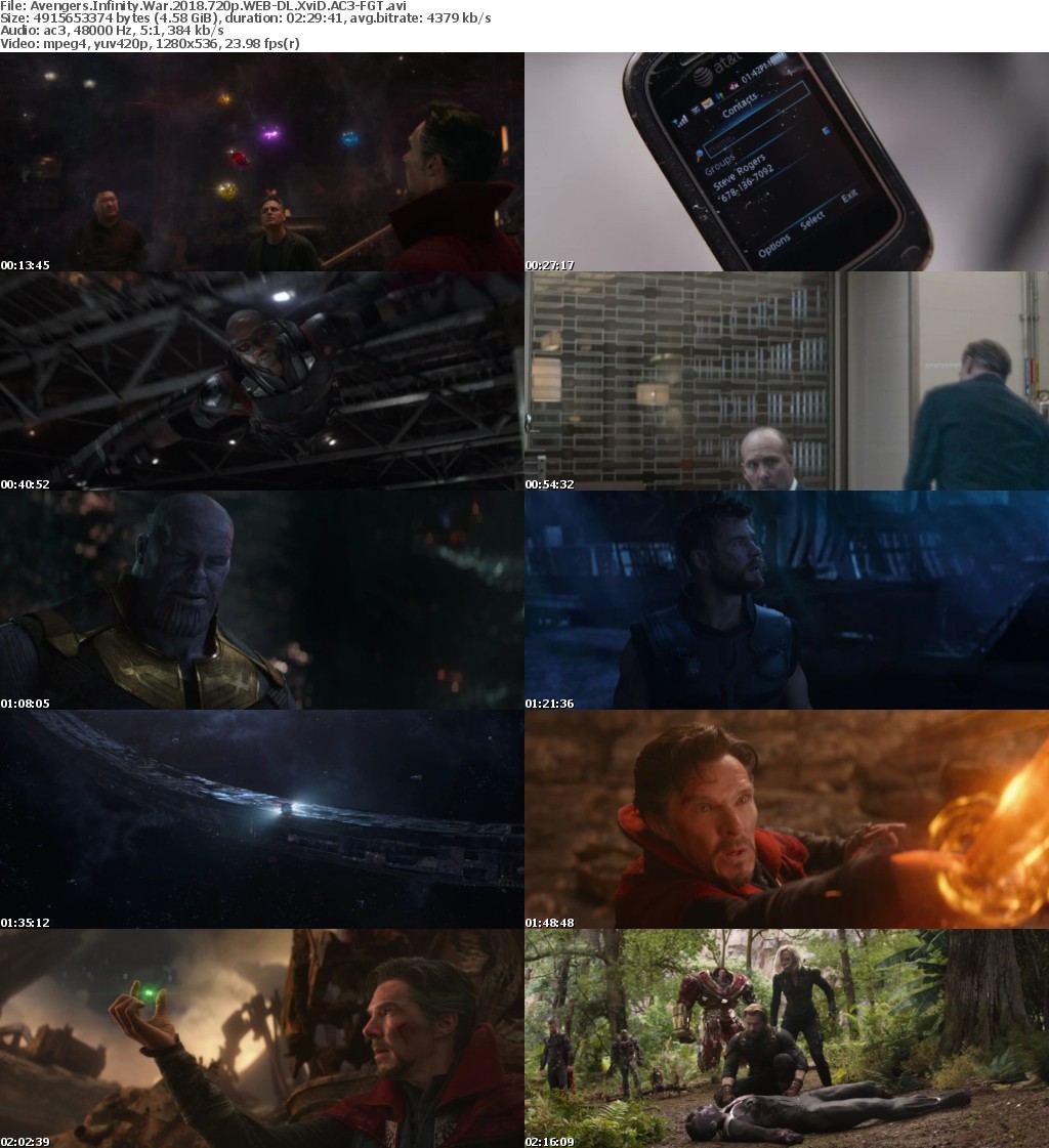 Avengers Infinity War 2018 720p WEB-DL XviD AC3-FGT Avengers Infinity War 2018 720p WEB-DL XviD AC3-FGT
