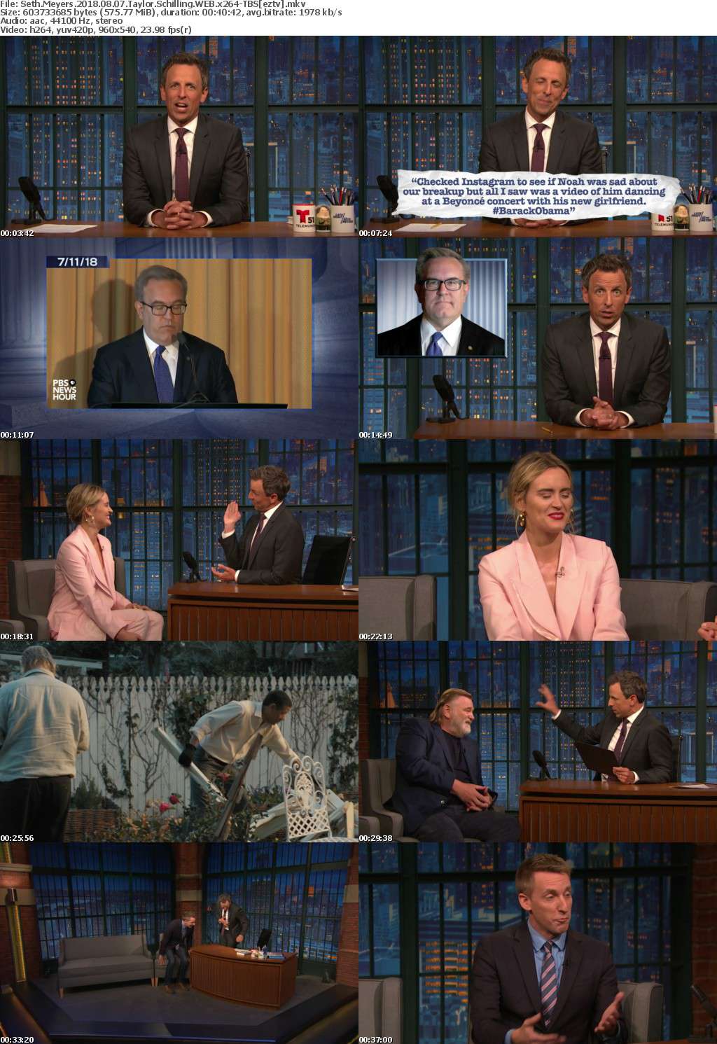 Seth Meyers (2018) 08 07 Taylor Schilling WEB x264-TBS