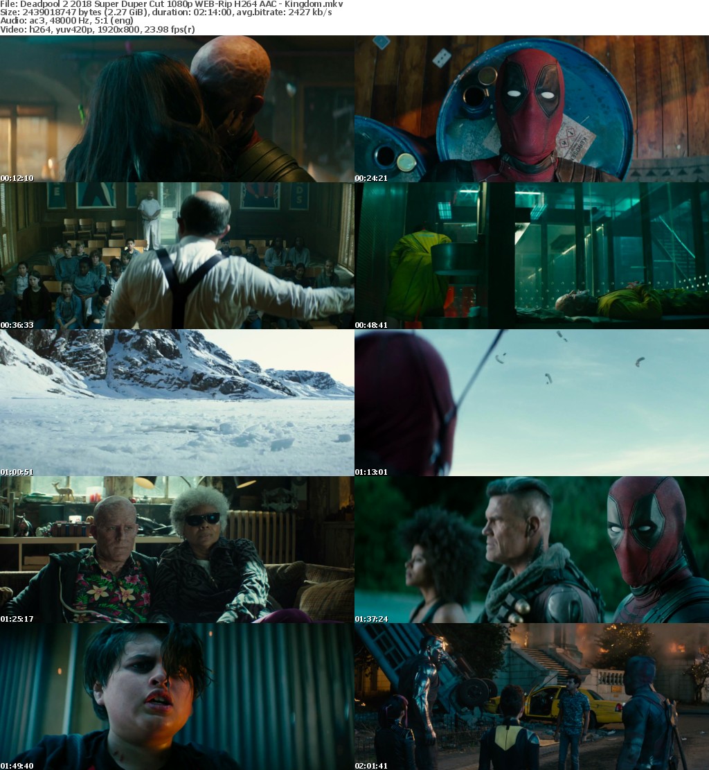 Deadpool 2 (2018) Super Duper Cut 1080p WEB-Rip H264 AAC - Kingdom