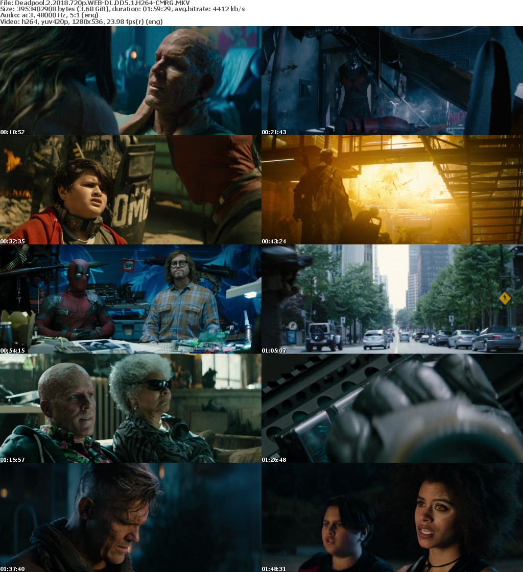 Deadpool 2 (2018) 720p WEB-DL DD5.1 H264-CMRG