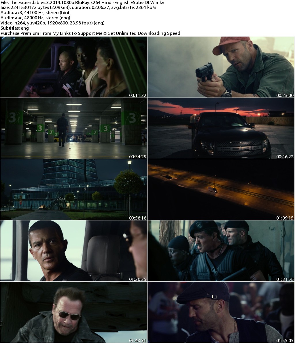 The Expendables 3 (2014) 1080p BluRay x264 [Hindi+English] ESubs-DLW