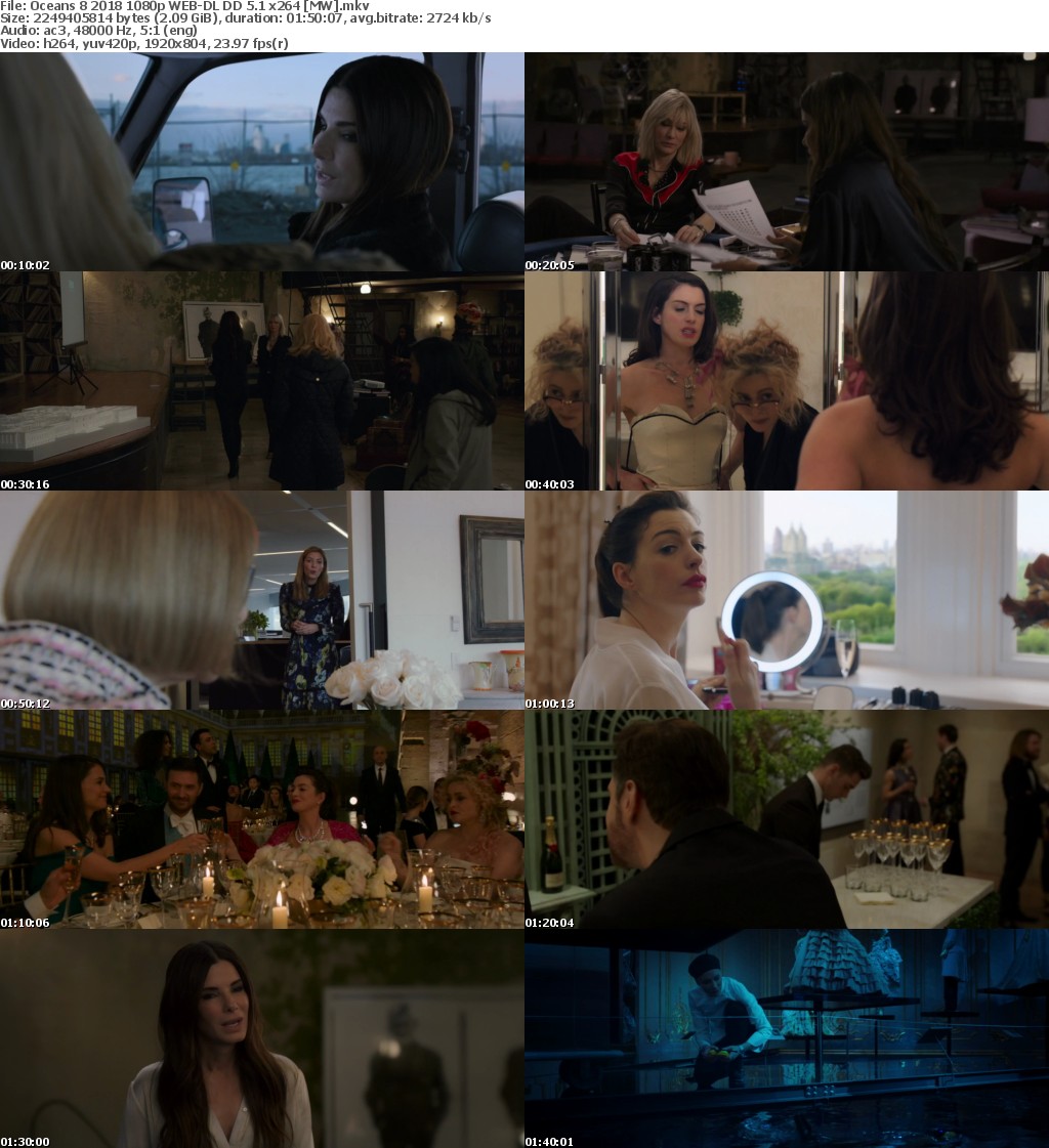 Oceans 8 (2018) 1080p WEB-DL DD 5.1 x264 MW