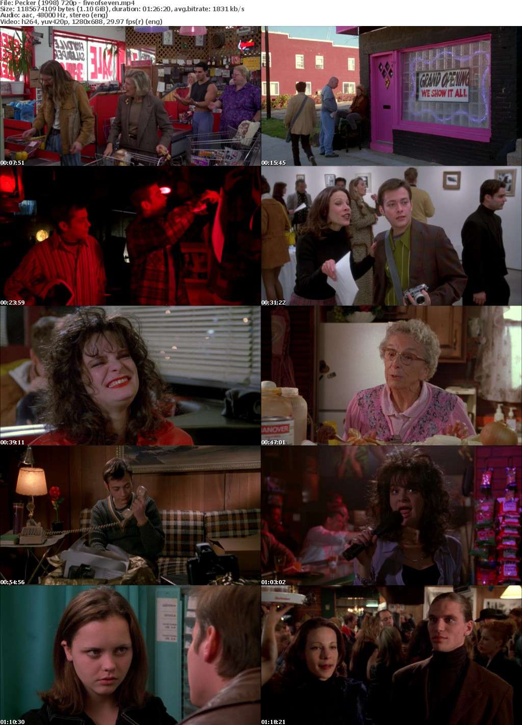 Pecker (1998) 720p BRRip x264-fiveofseven