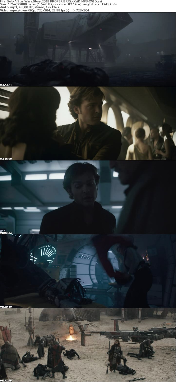Solo A Star Wars Story 2018 PROPER BRRip XviD MP3-XVID Solo A Star Wars Story 2018 PROPER BRRip XviD MP3-XVID