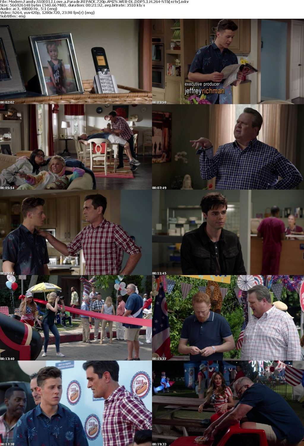 Modern Family S10E01 I Love a Parade REPACK 720p AMZN WEB-DL DDP5.1 H264-NTb