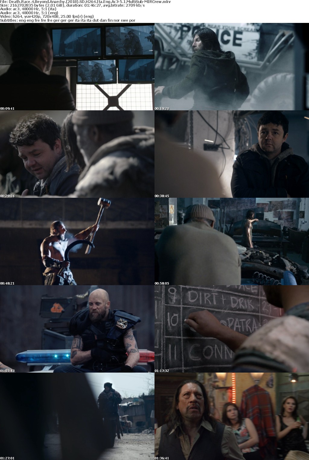 Death Race 4: Beyond Anarchy (2018) SD H264 Ita Ac3-5 1 MultiSub-MIRCrew Death Race 4: Beyond Anarchy (2018) SD H264 Ita Ac3-5 1 MultiSub-MIRCrew
