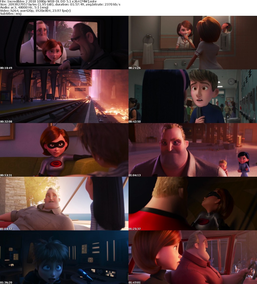 Incredibles 2 (2018) 1080p WEB-DL DD 5.1 x264 MW