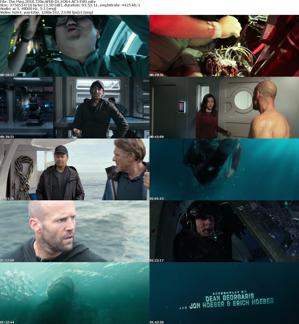 The Meg (2018) 720p WEB-DL H264 AC3-EVO