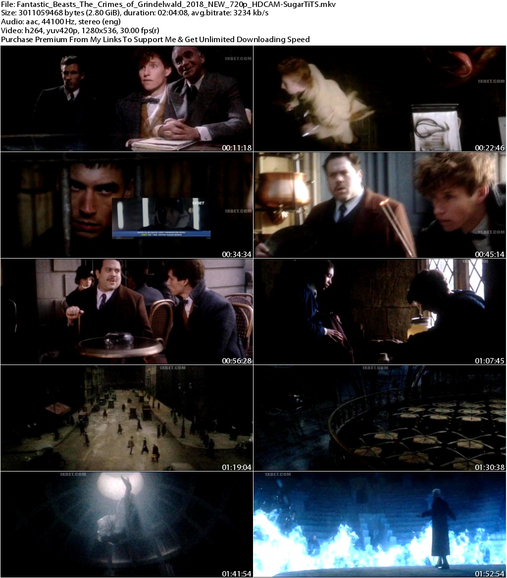 Fantastic Beasts The Crimes of Grindelwald (2018) NEW 720p HDCAM-SugarTiTS