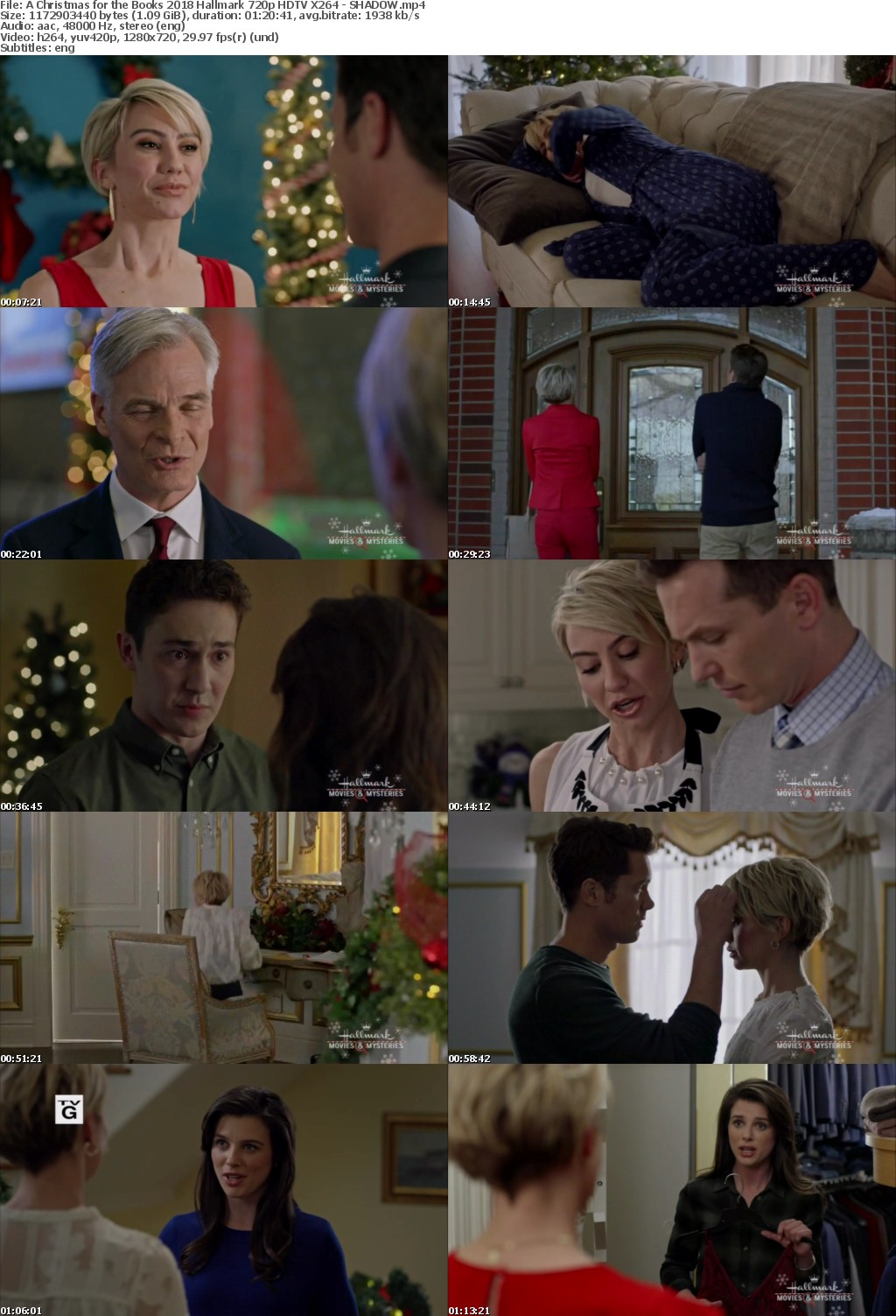 A Christmas for the Books (2018) Hallmark 720p HDTV X264 - SHADOW