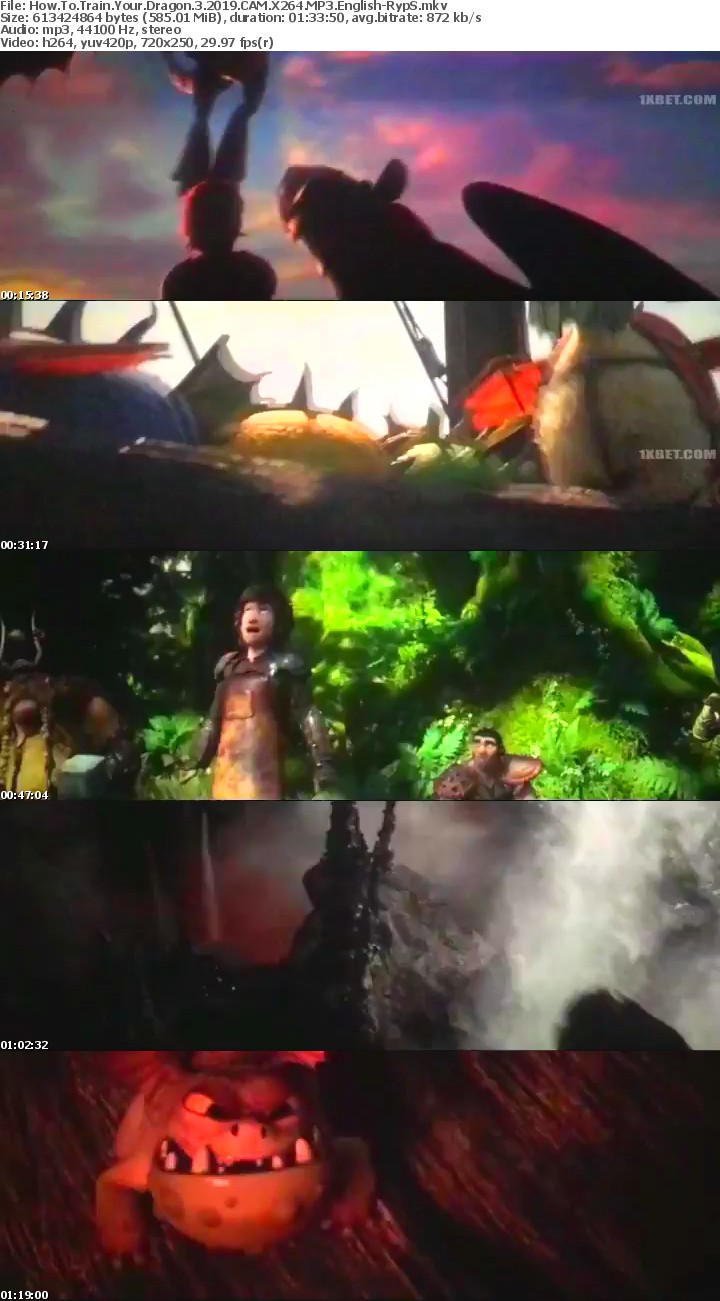 How to Train Your Dragon The Hidden World (2019) CAM X264 MP3 English-RypS How to Train Your Dragon The Hidden World (2019) CAM X264 MP3 English-RypS
