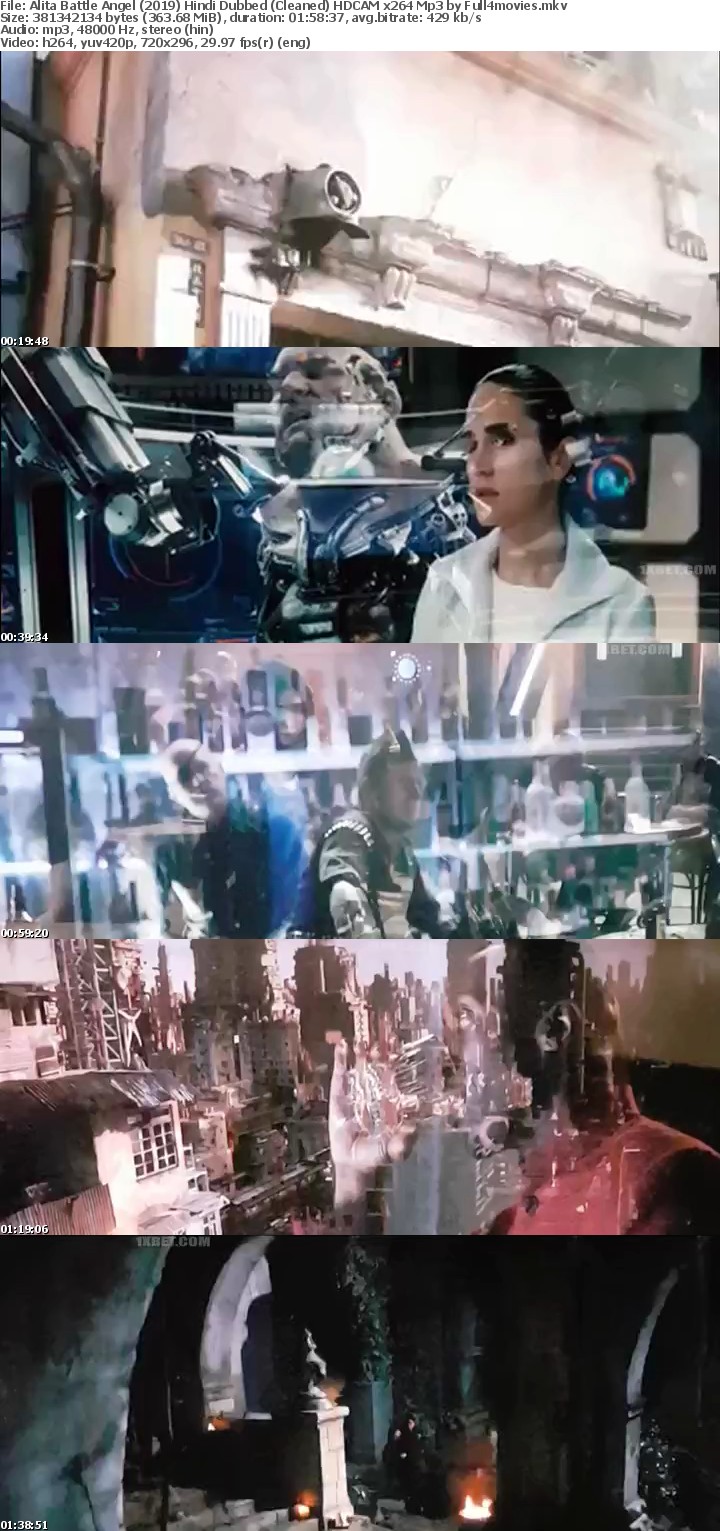 Alita Battle Angel (2019) Hindi Dubbed (Cleaned) HDCAM x264 Mp3 by Full4movies Alita Battle Angel (2019) Hindi Dubbed (Cleaned) HDCAM x264 Mp3 by Full4movies