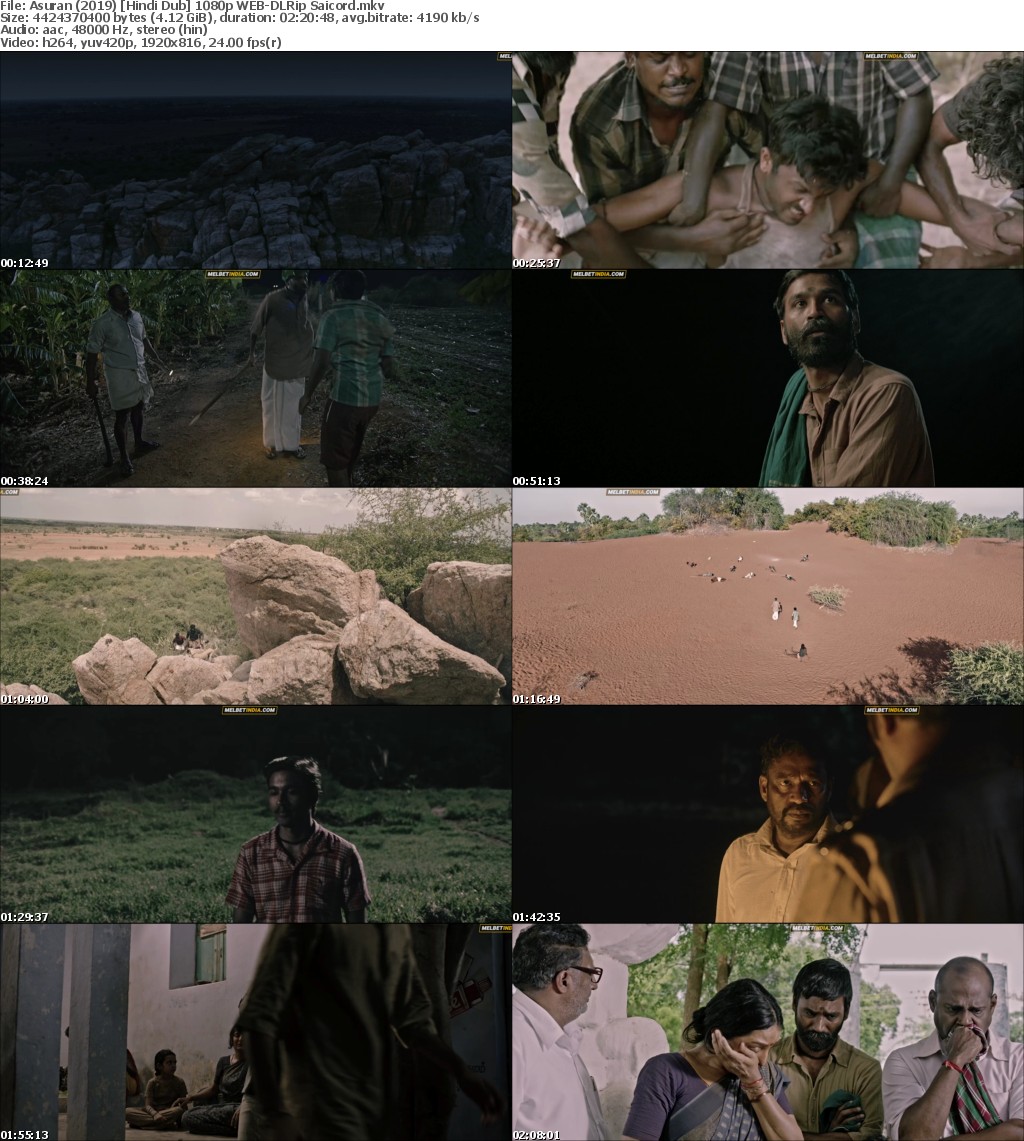 Asuran (2019) Hindi Dub 1080p WEB-DLRip Saicord