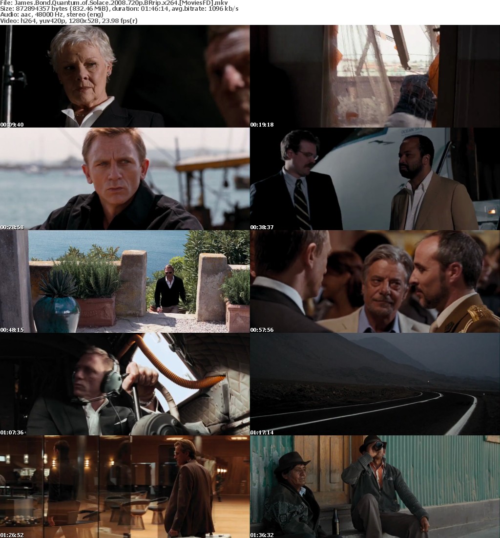 James Bond Quantum of Solace 2008 720p BRrip x264 MoviesFD