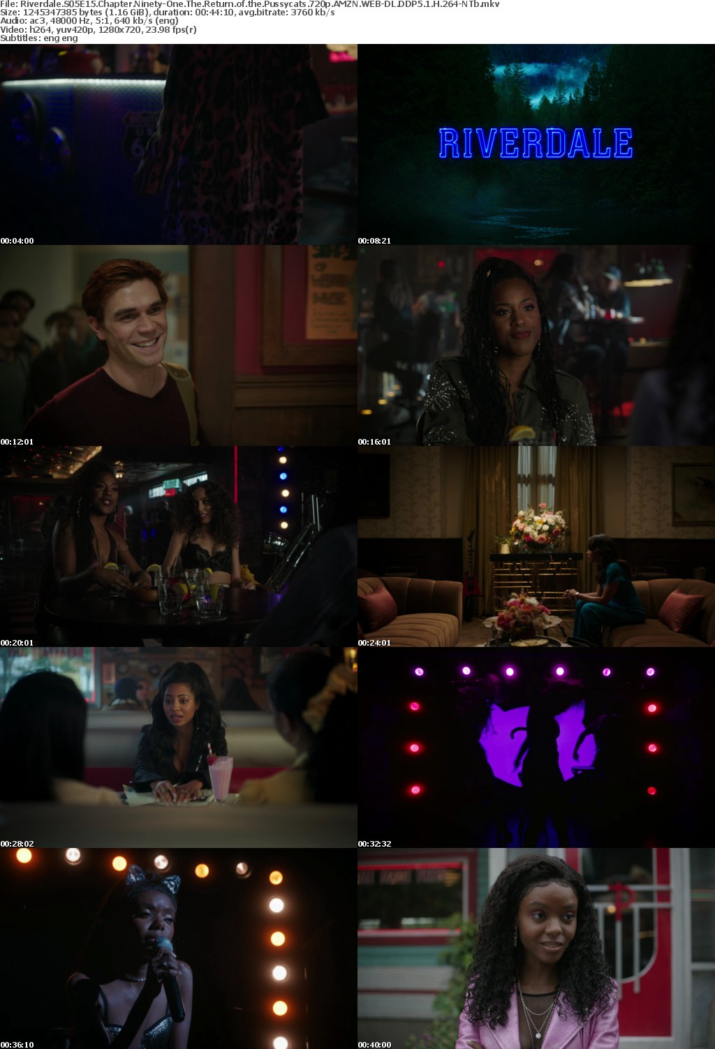 Riverdale US S05E15 Chapter Ninety-One The Return of the Pussycats 720p AMZN WEBRip DDP5 1 x264-NTb