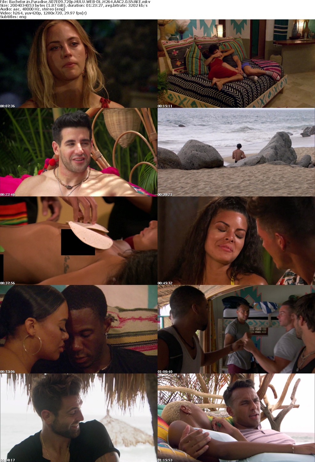 Bachelor in Paradise S07E09 720p HULU WEB-DL H264 AAC2 0 SNAKE