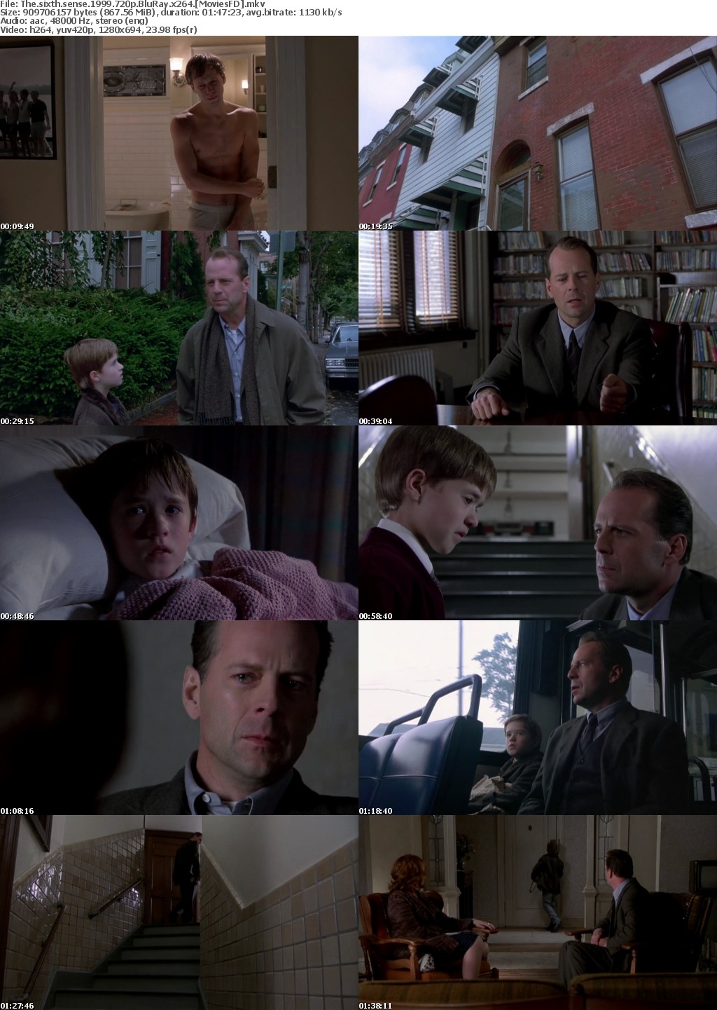 The Sixth Sense (1999) 720P Bluray X264 Moviesfd