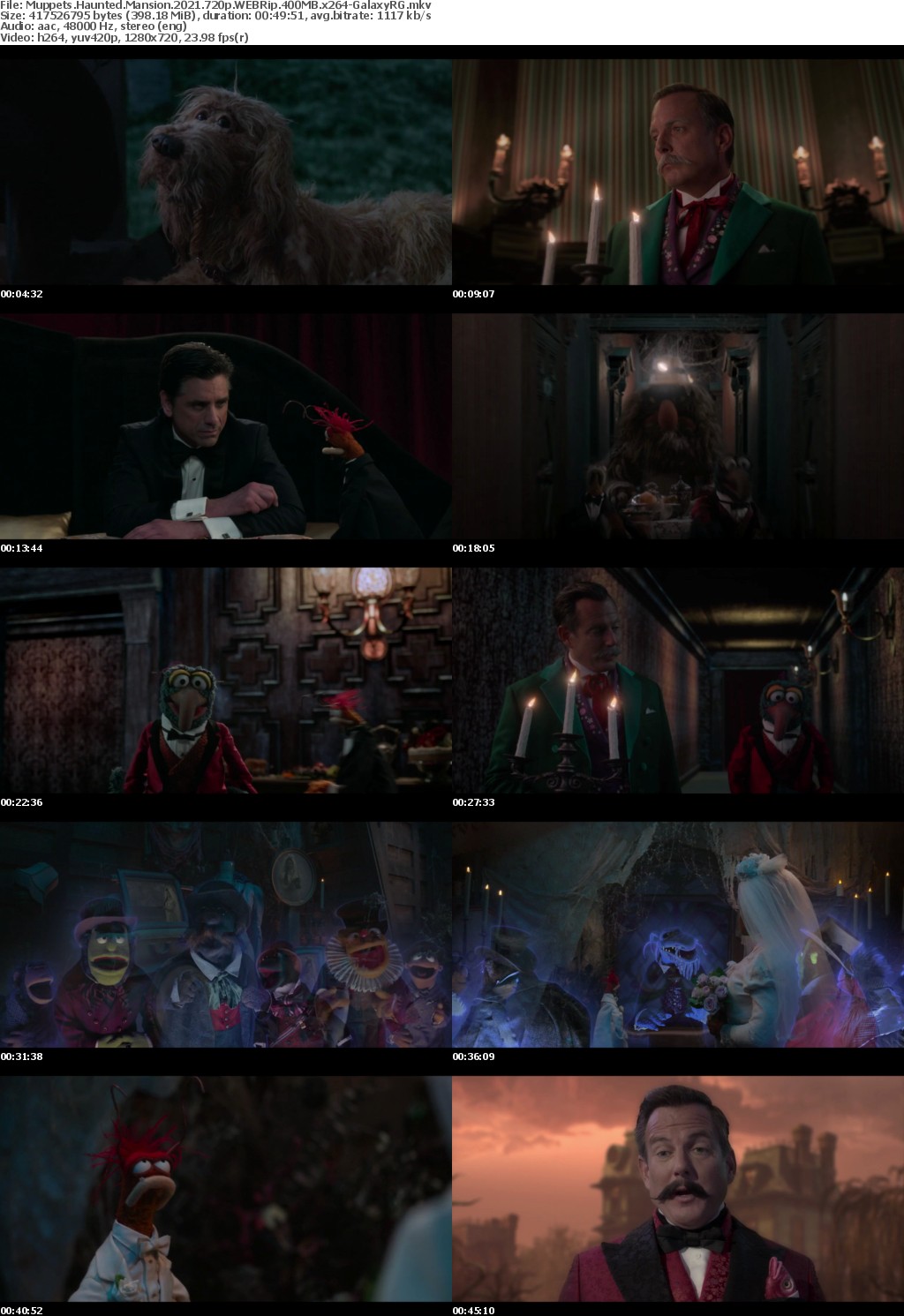 Muppets Haunted Mansion 2021 720p WEBRip 400MB x264-GalaxyRG