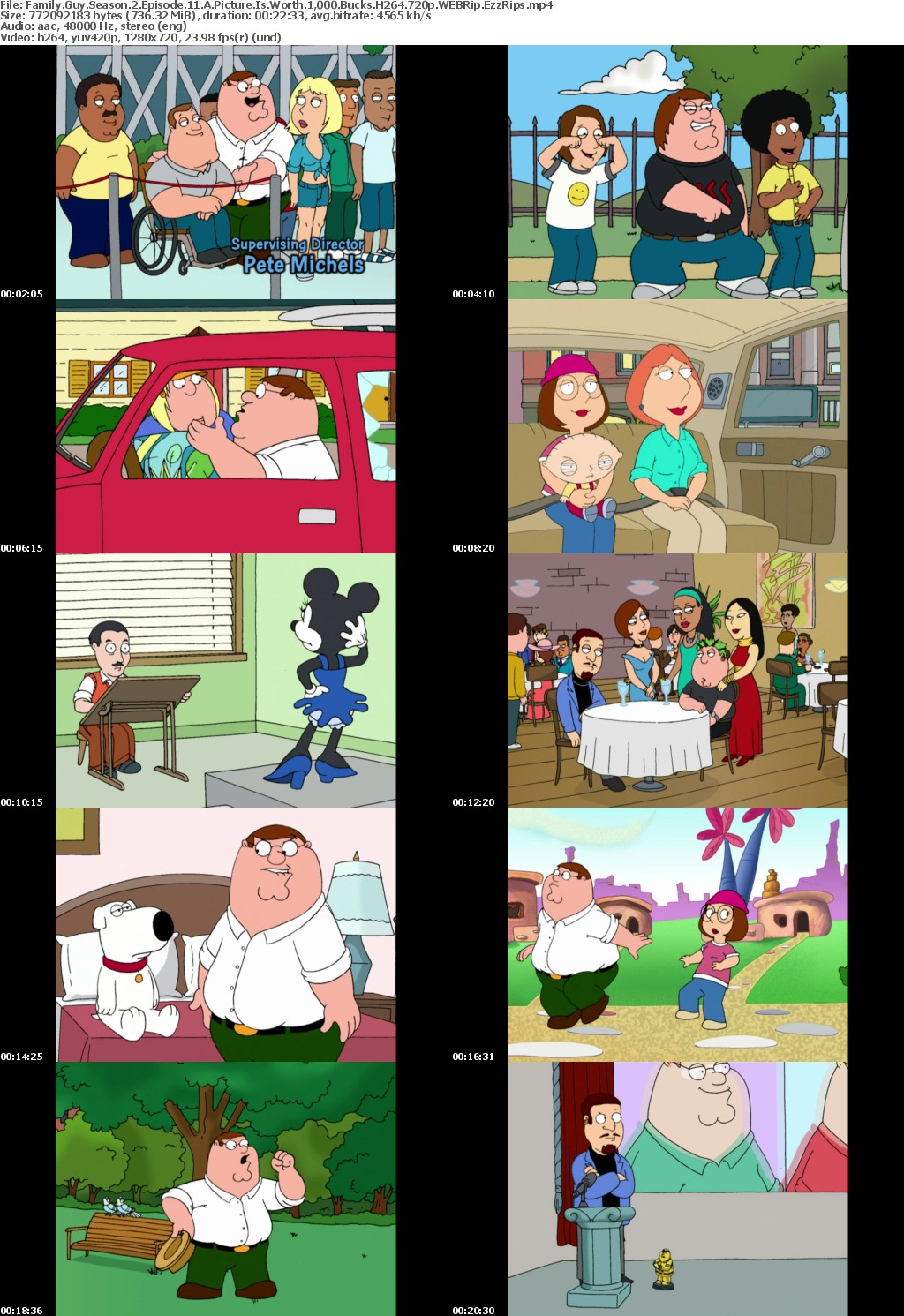 Family Guy Season 2 Episode 11 A Picture Is Worth 1,000 Bucks H264 720p WEBRip EzzRips
