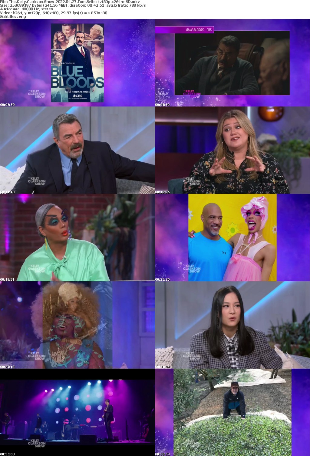The Kelly Clarkson Show 2022 04 27 Tom Selleck 480p x264-mSD