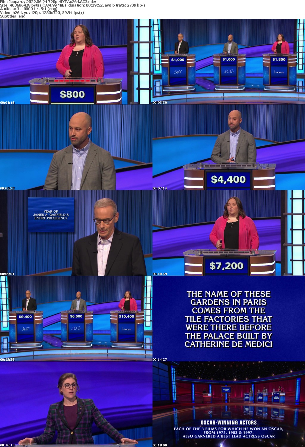 Jeopardy 2022 06 24 720p HDTV x264 AC3 atgoat
