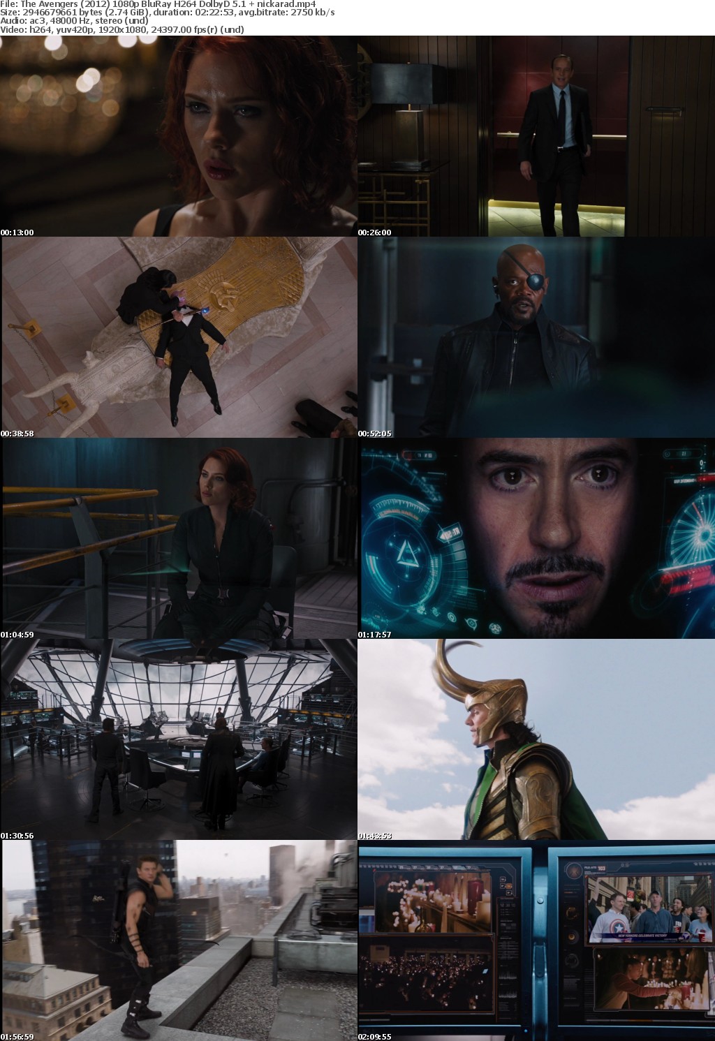 The Avengers (2012) 1080p BluRay H264 DolbyD 5 1 nickarad