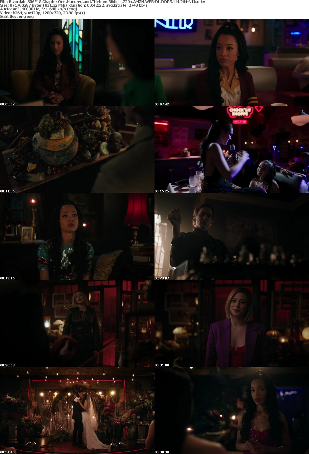 Riverdale US S06E18 Chapter One Hundred and Thirteen Biblical 720p AMZN WEBRip DDP5 1 x264-NTb