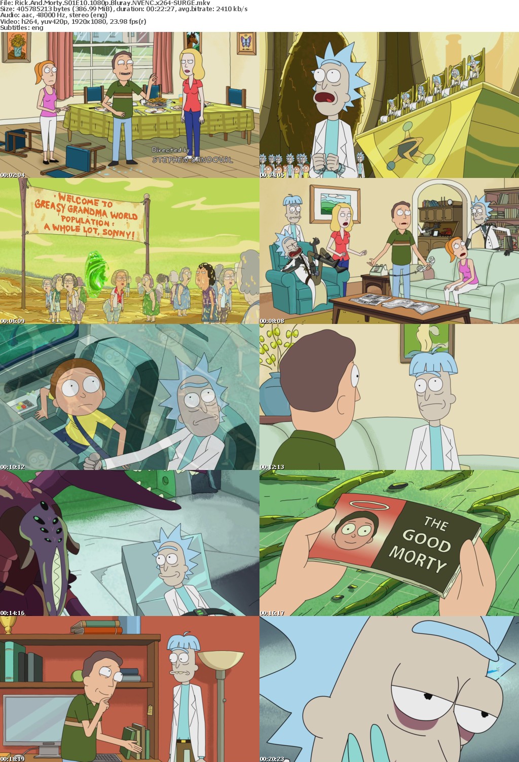 Rick And Morty S01 COMPLETE 1080p Bluray NVENC x264-SURGE