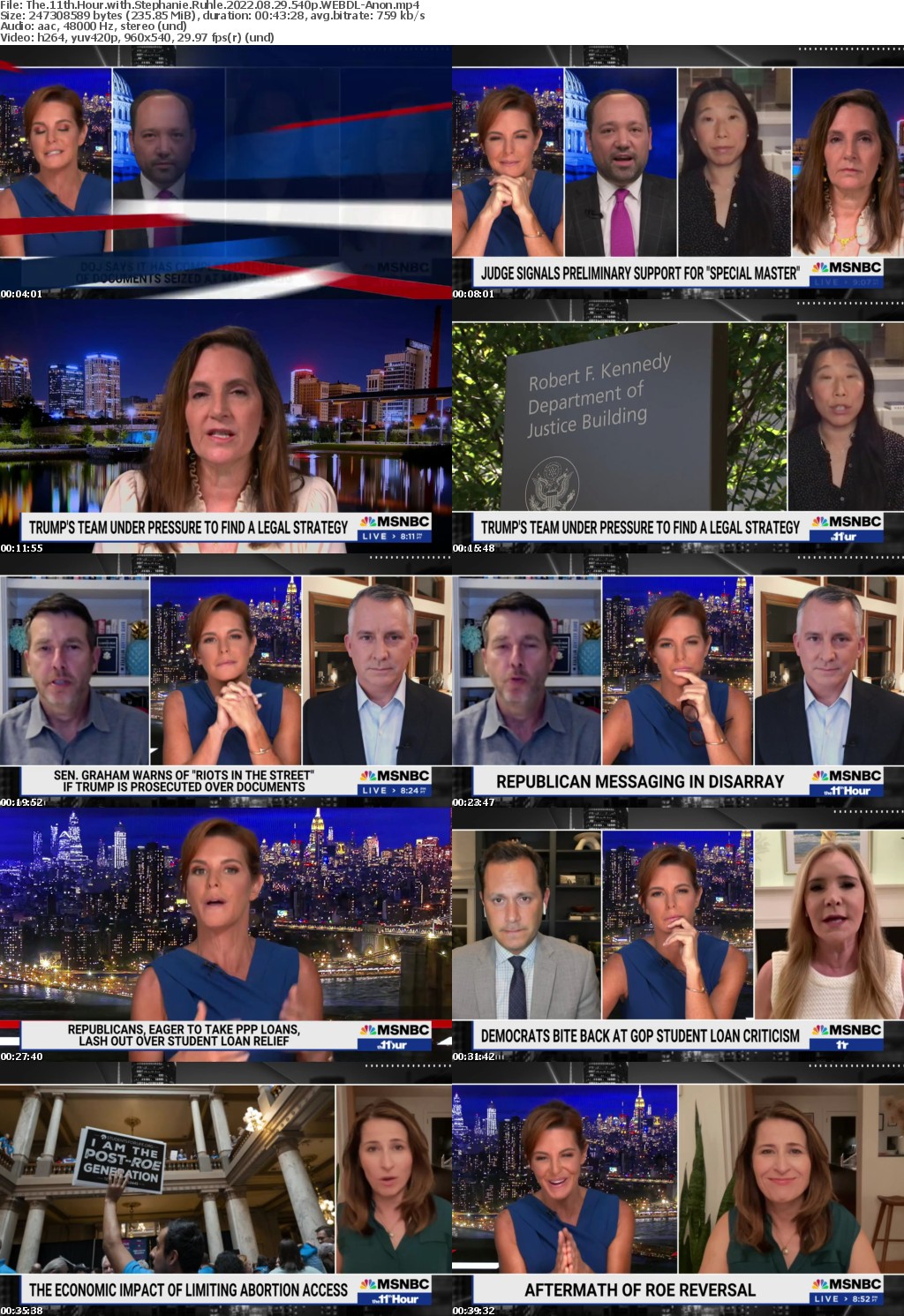 The 11th Hour with Stephanie Ruhle 2022 08 29 540p WEBDL-Anon