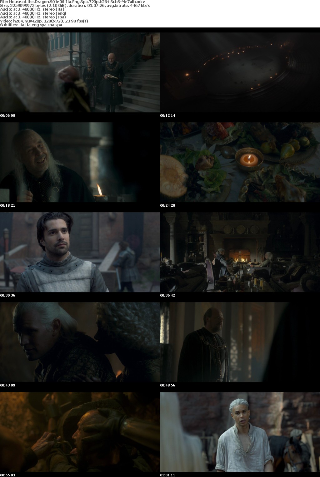 House Of The Dragon S01e06 720p Ita Eng Spa SubS MirCrewRelease byMe7alh