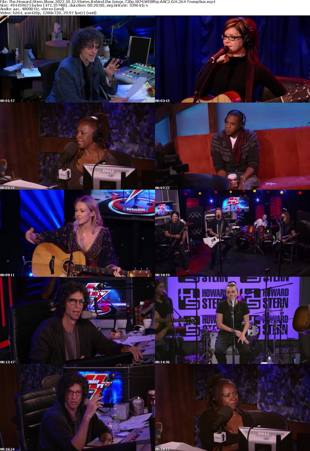 Howard Stern Show 2022 10 12 Stories Behind the Songs 720p Dbaum2