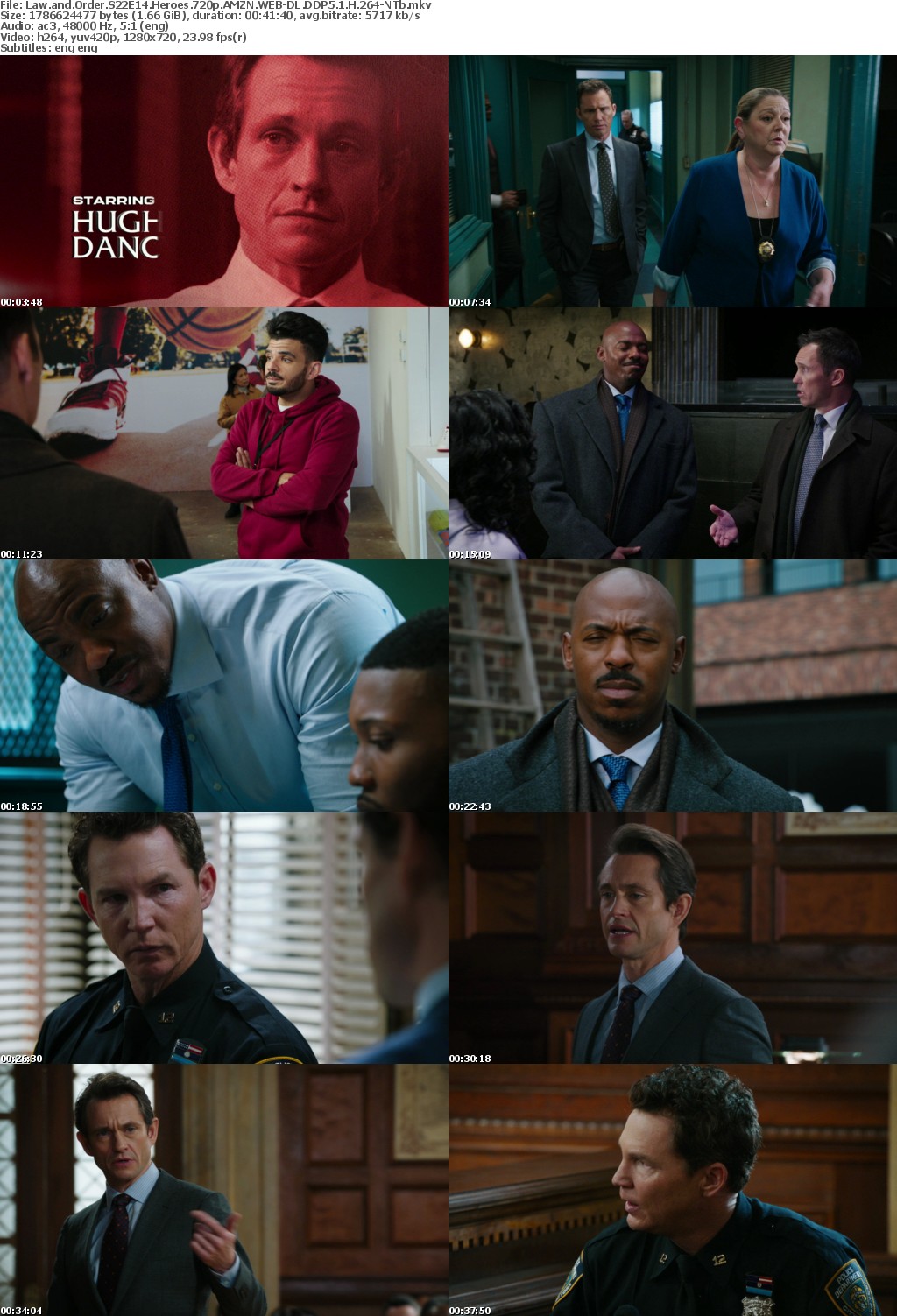 Law and Order S22E14 Heroes 720p AMZN WEBRip DDP5 1 x264-NTb