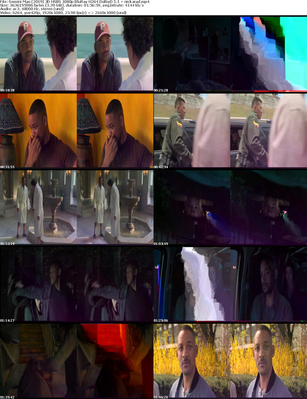 Gemini Man (2019) 3D HSBS 1080p BluRay H264 DolbyD 5 1 nickarad