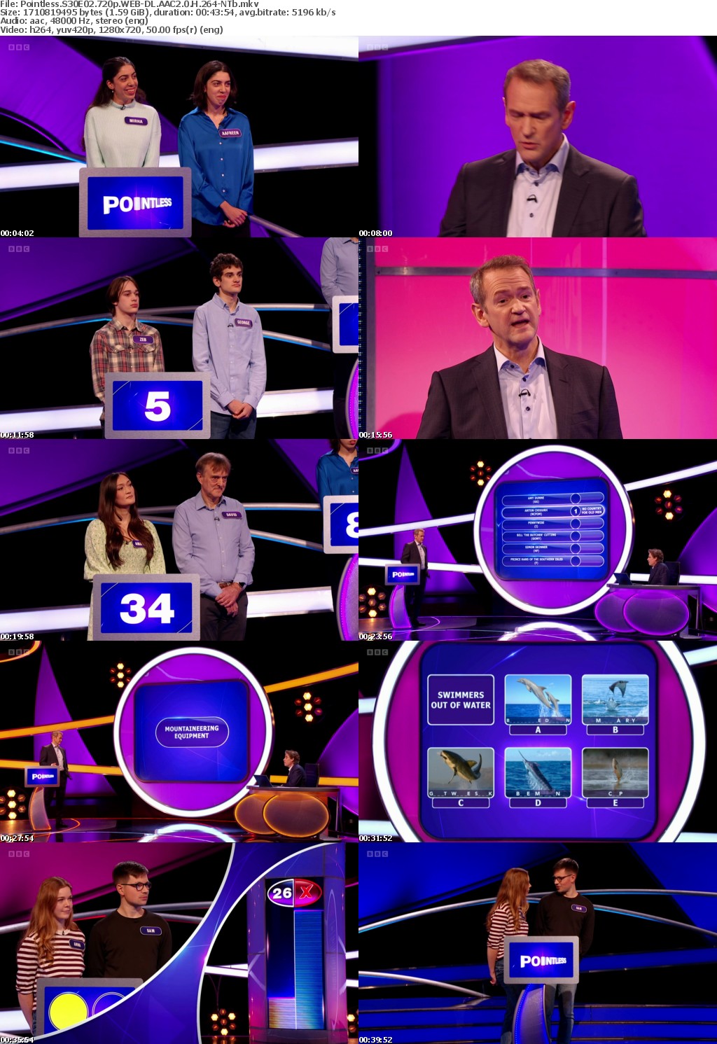 Pointless S30E02 720p WEB-DL AAC2 0 H 264-NTb