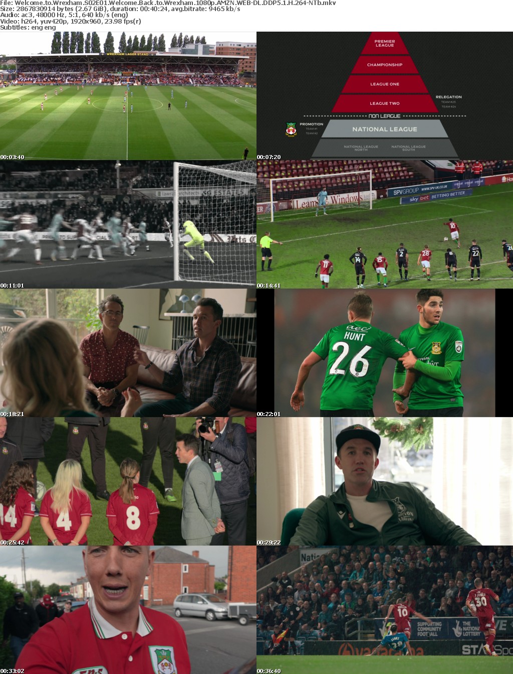 Welcome to Wrexham S02E01 Welcome Back to Wrexham 1080p AMZN WEB-DL DDP5 1 H 264-NTb