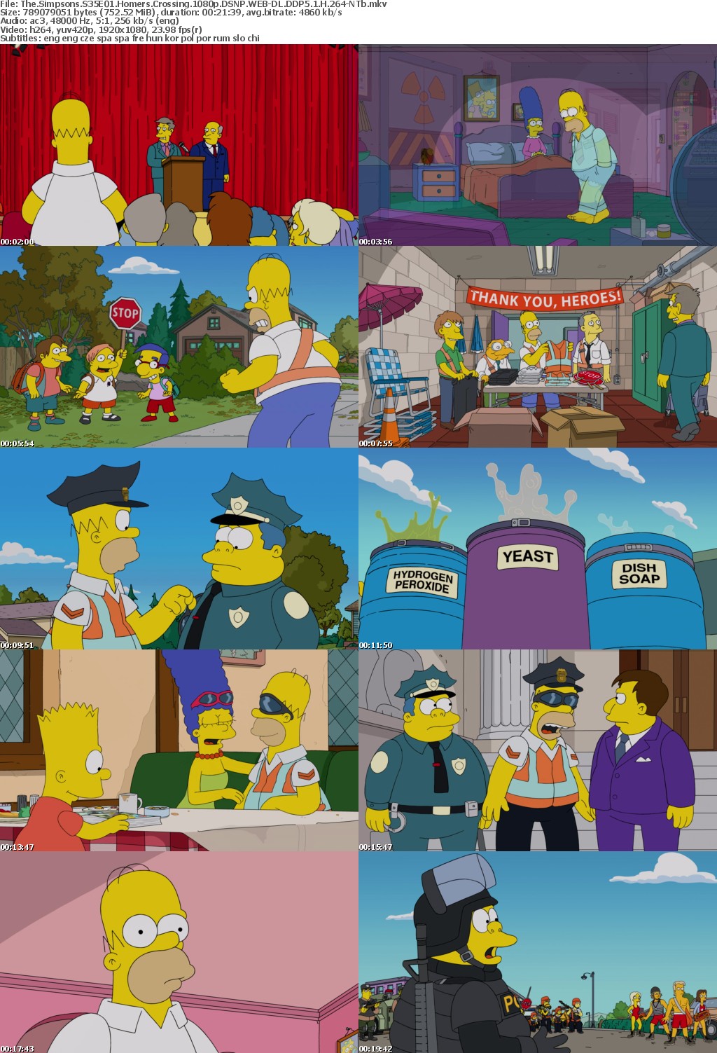 The Simpsons S35E01 Homers Crossing 1080p DSNP WEB-DL DDP5 1 H 264-NTb