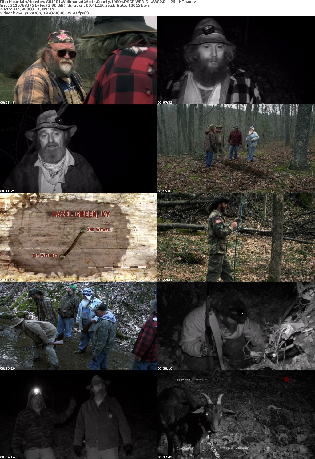 Mountain Monsters S01E01 Wolfman of Wolfe County 1080p DSCP WEB-DL AAC2 0 H 264-NTb
