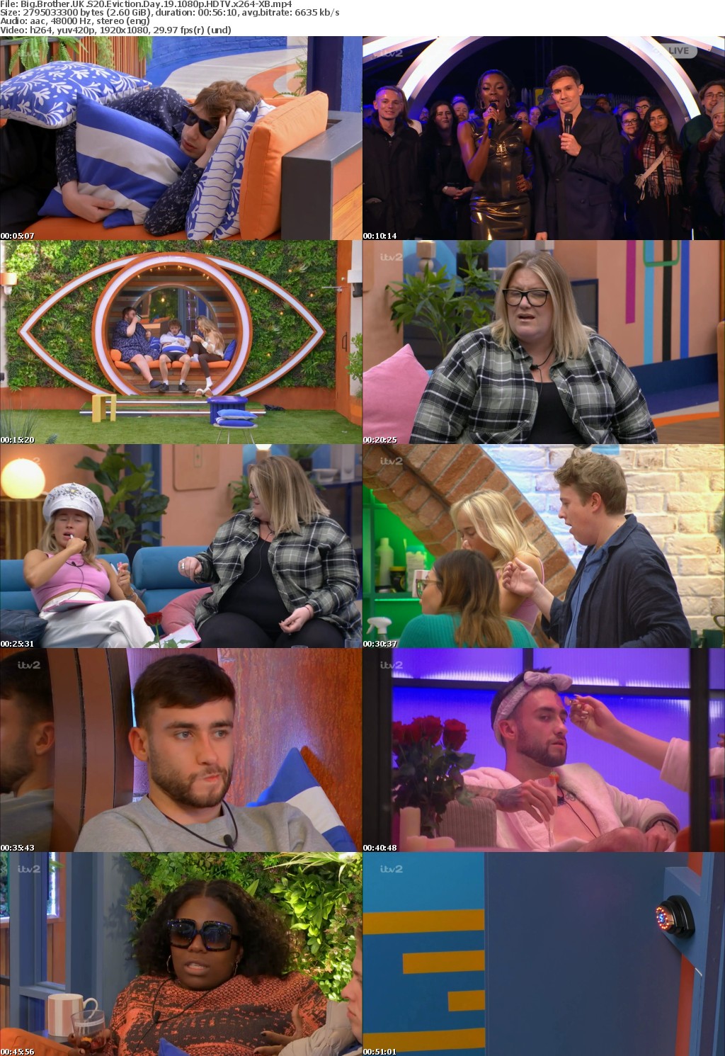 Big Brother UK S20 Eviction Day 19 1080p HDTV x264-XB