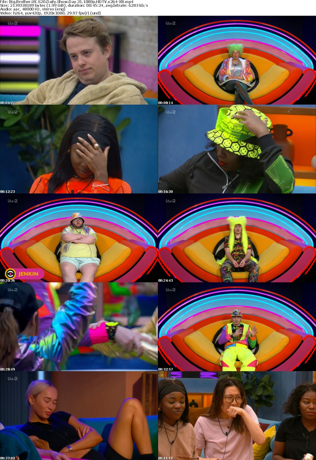 Big Brother UK S20 Daily Show Day 31 1080p HDTV x264-XB