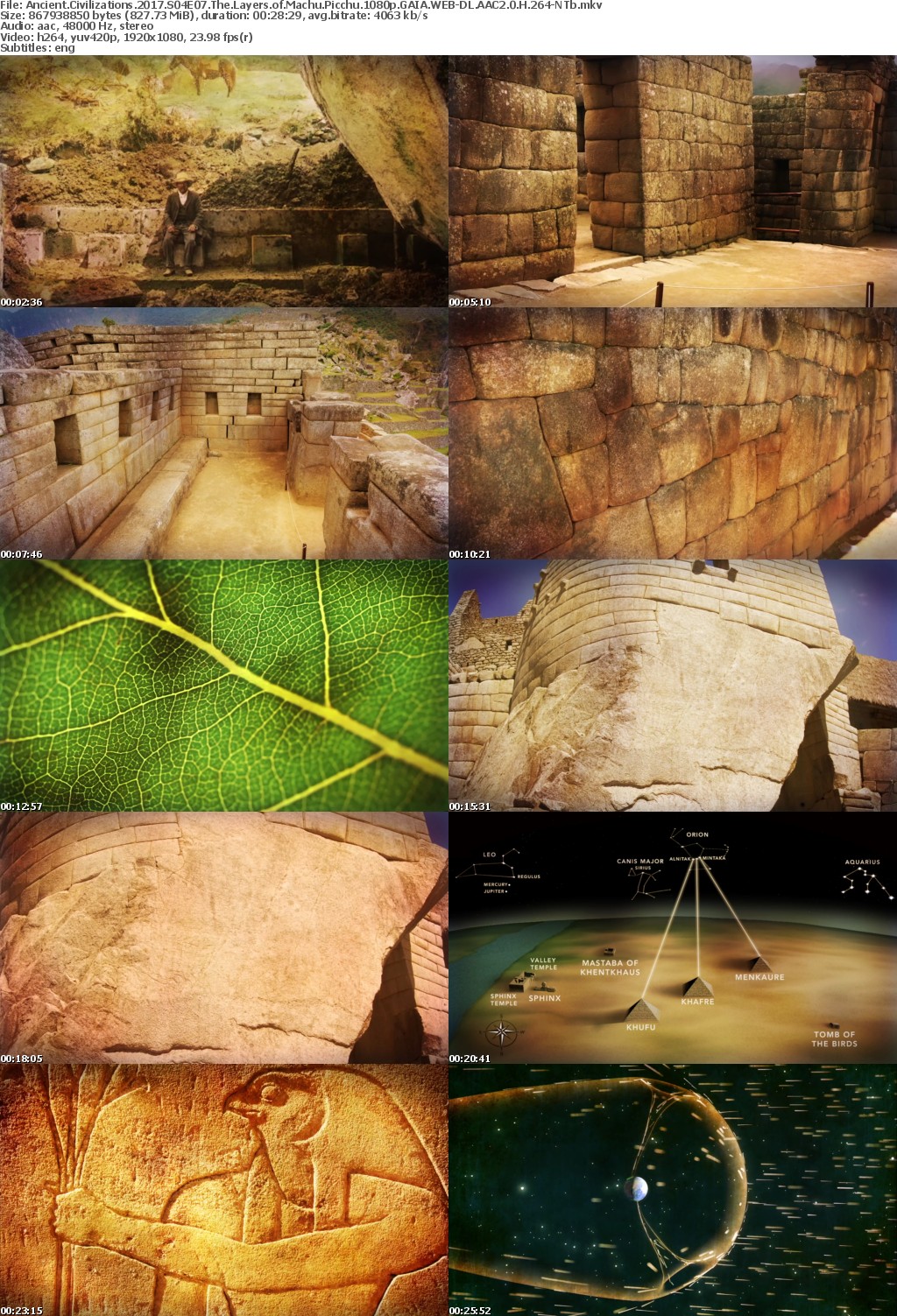 Ancient Civilizations 2017 S04E07 The Layers of Machu Picchu 1080p GAIA WEB-DL AAC2 0 H 264-NTb