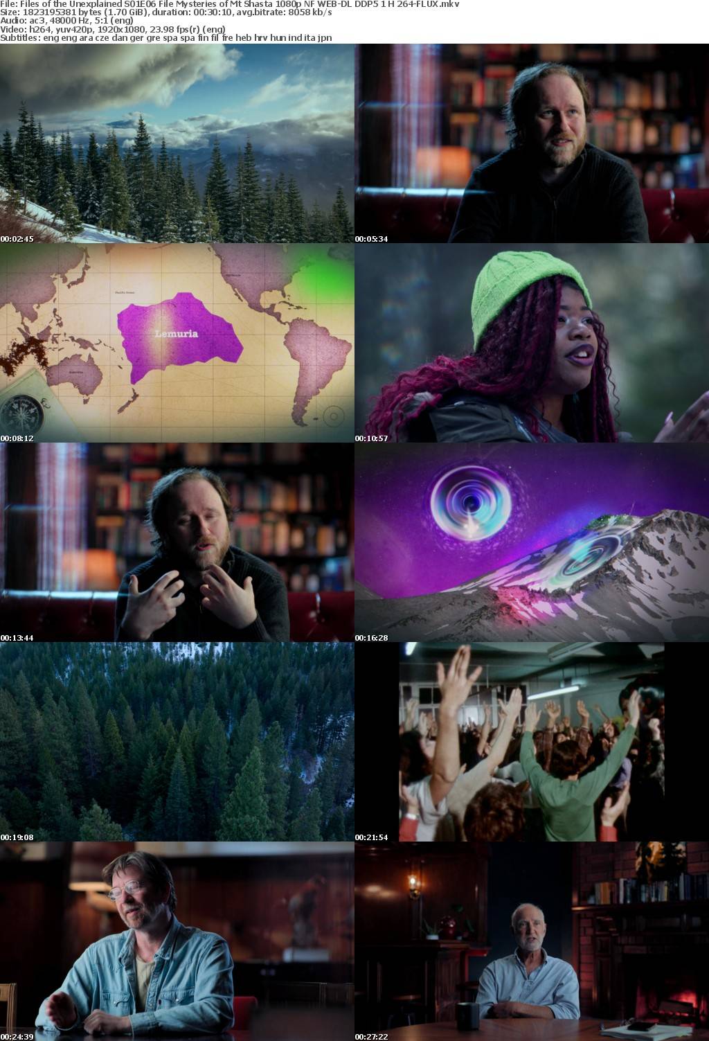 Files of the Unexplained S01E06 File Mysteries of Mt Shasta 1080p NF WEB-DL DDP5 1 H 264-FLUX